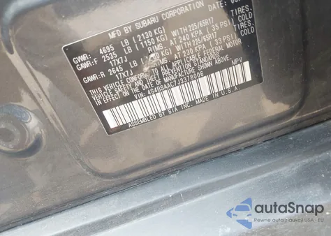 2018 Subaru Outback 2.5I из США, поврежденный, VIN 4S4BSAAC7J3378006